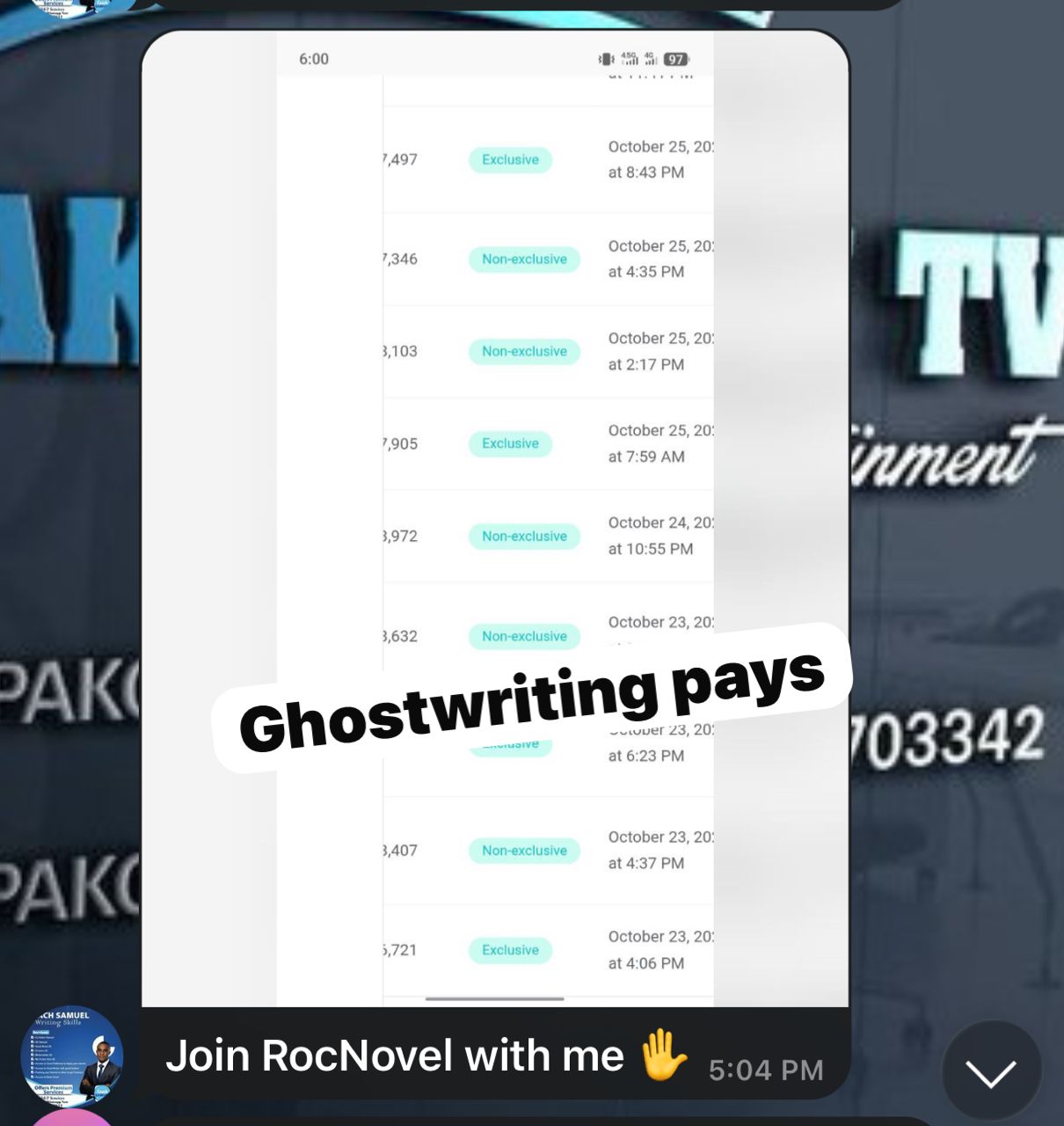 Ghostwriting 7
